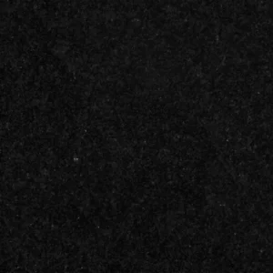 Absolute Black granite, polished finish, close-up of the stone