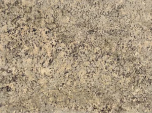 Alaska White granite, polished finish, close-up of the stone