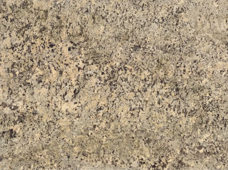 Alaska White granite, polished finish, close-up of the stone