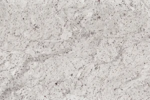 Colonial White granite, polished finish, close-up of the stone