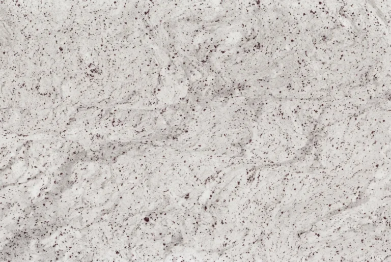 Colonial White granite, polished finish, close-up of the stone