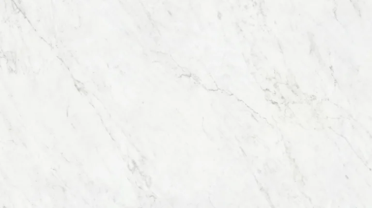 Dekton Marina bright white marble look slab with soft gray veins, velvet finish
