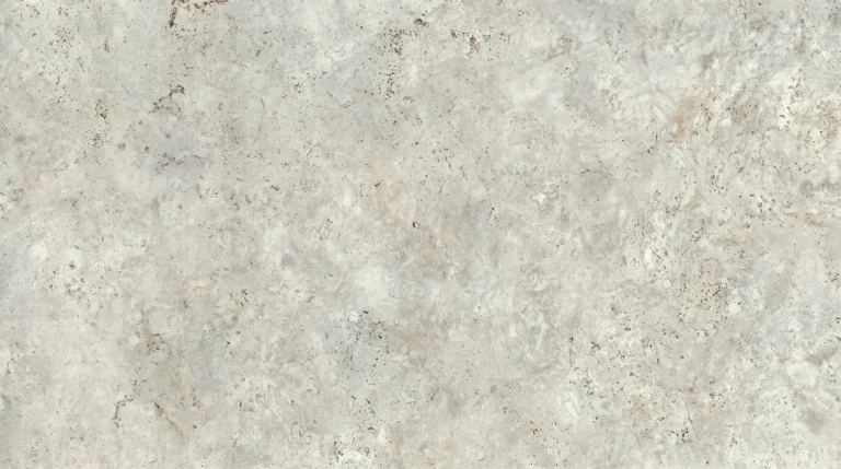 Dekton Sabbia gray travertine-look slab, matte finish