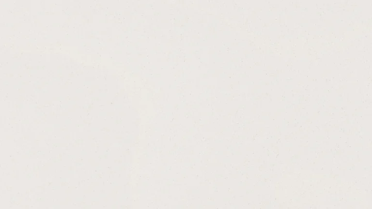 Polished Frost White quartz slab, crisp white with a fine subtle speckle