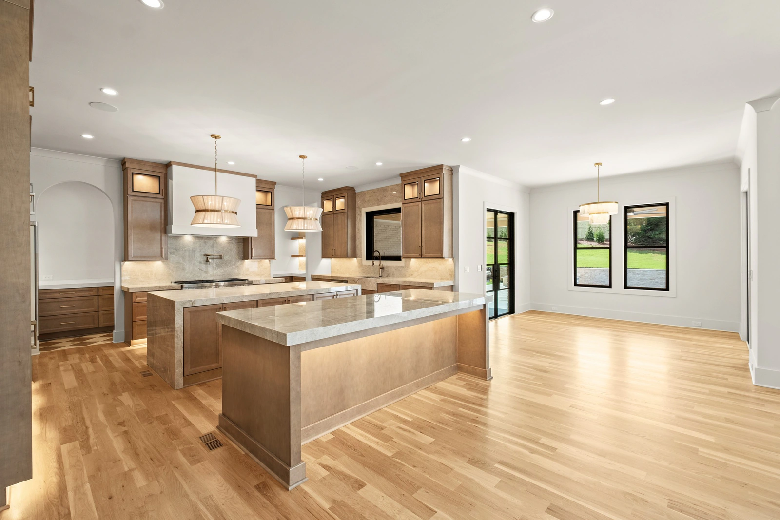Two-island kitchen and scullery