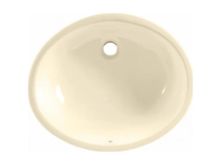 Large Oval, Bisque undermount ceramic vanity sink
