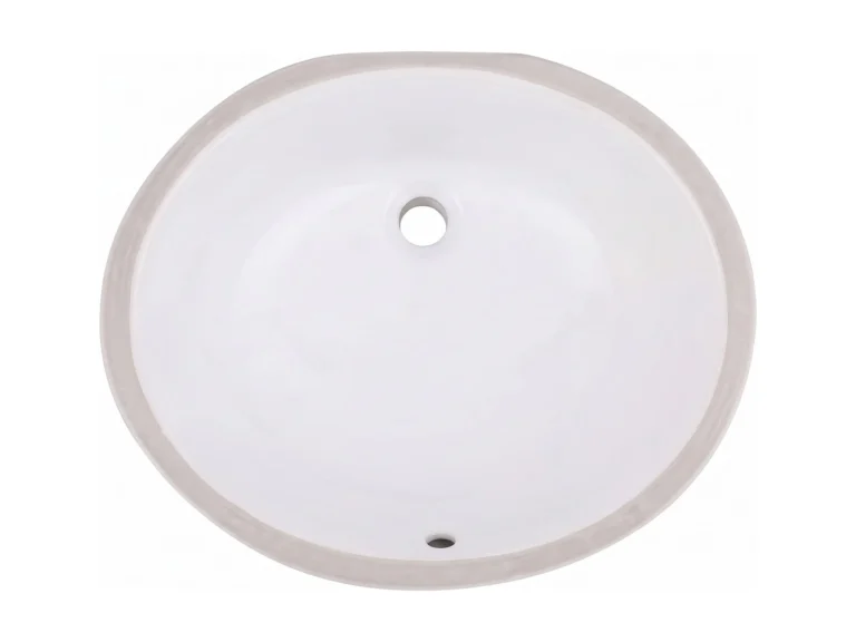 Large Oval, White undermount ceramic vanity sink