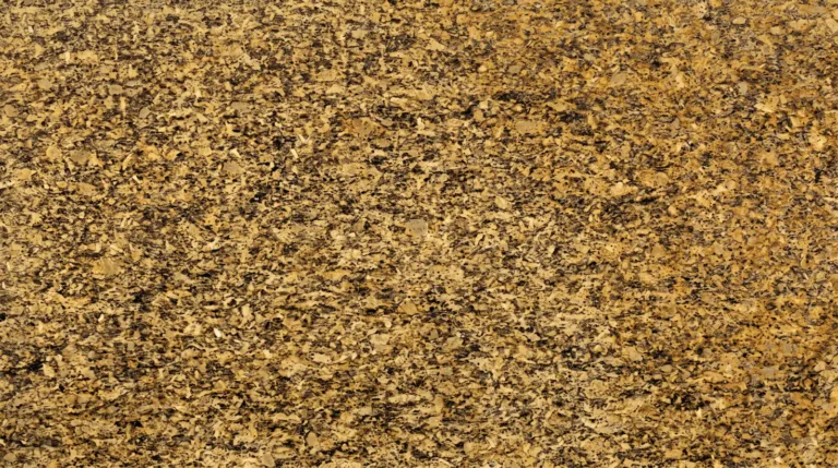 Santa Cecilia Yellow granite, polished finish, close-up of the stone