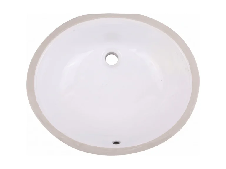 Small Oval, White undermount ceramic vanity sink