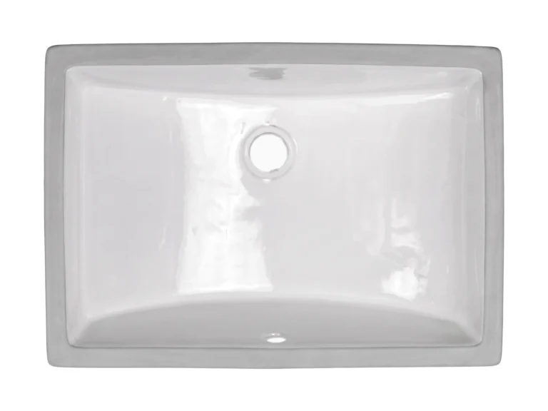 Small Rectangle, White undermount ceramic vanity sink