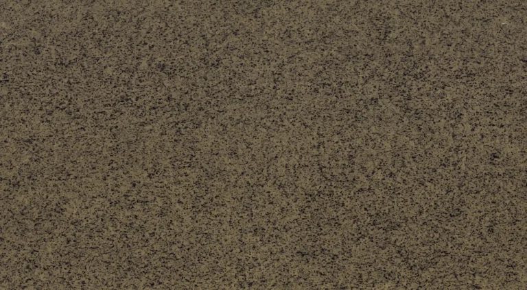 Polished Tropic Brown granite slab, tan-brown grain with black flecks
